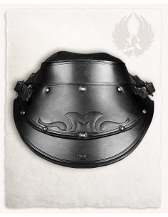 Medieval black leather gorget decorated Sigfrid model 2