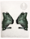 Deluxe Renaissance shoulder pads Antonius model, green leather