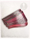 Medieval shoulder pads Artemis model, red leather (2nd edition)