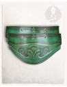 Medieval shoulder pads Artemis model, green leather (2nd edition)