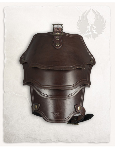 Brown leather shoulder pads Kendra...