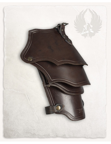 Brown leather shoulder pads Kendra...