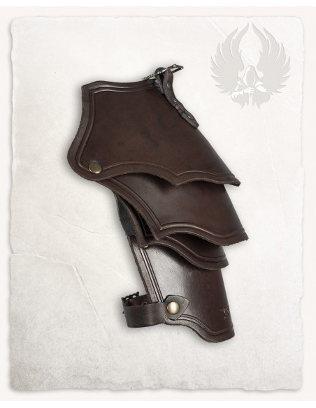 Brown leather shoulder pads Kendra...