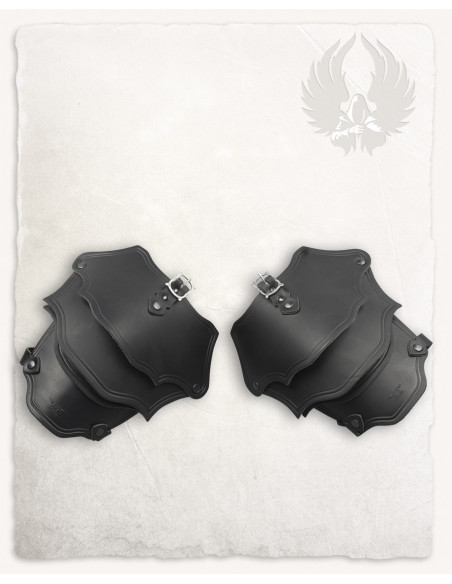 Black leather shoulder pads Kendra...
