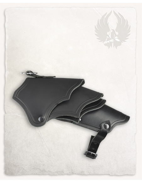 Black leather shoulder pads Kendra...