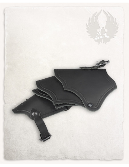 Black leather shoulder pads Kendra...