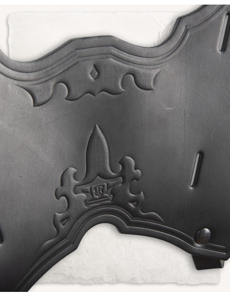 Castagir black leather back baldric