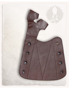 Medieval archer arm and finger protector, synthetic leather