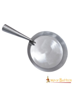 Hand forged iron folding frying pan polished finish