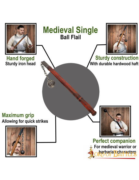 Medieval ball mace without spikes (62... Medieval ball mace without spikes (62...
