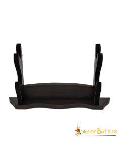 Desktop stand for 2 swords or axes