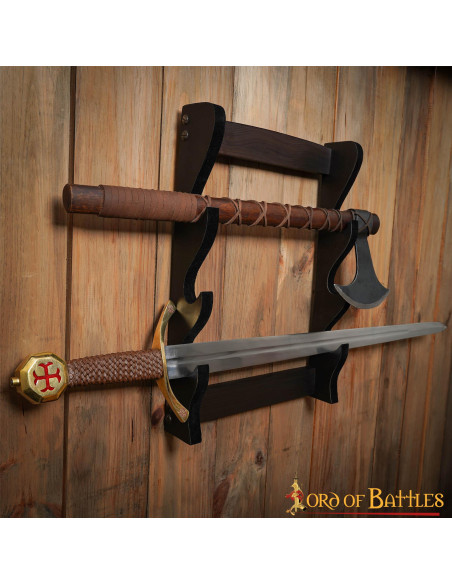 Wall mount for 3 swords or axes