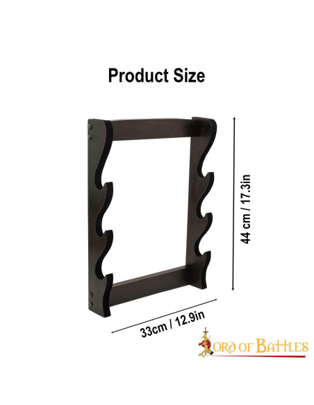 Wall mount for 3 swords or axes