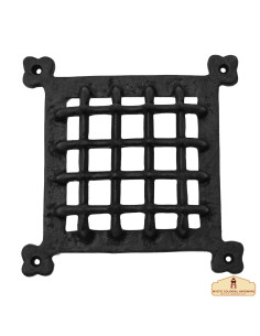 Medieval wrought iron door bay window