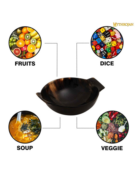 Small polished bull antler bowl