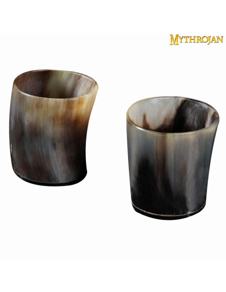 Set of 2 Viking shot glasses, bull horn