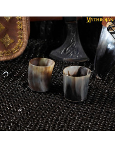 Set of 2 Viking shot glasses, bull horn 2