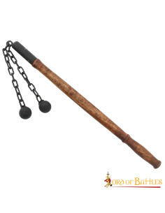 Medieval battle mace, double ball