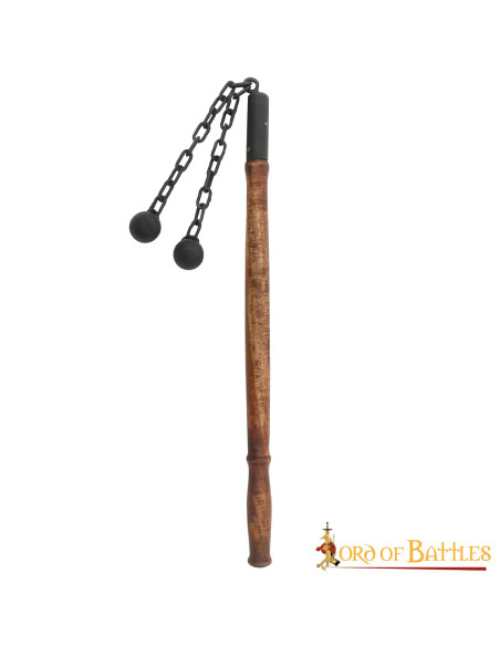 Medieval battle mace, double ball