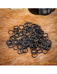Black steel chain mail ring bag (10 mm.)