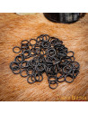 Black steel chain mail ring bag (10 mm.)