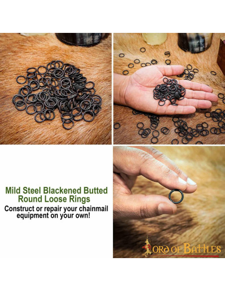 Black steel chain mail ring bag (10 mm.) Black steel chain mail ring bag (10 mm.)