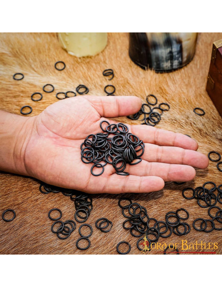 Black steel chain mail ring bag (10 mm.) Black steel chain mail ring bag (10 mm.)