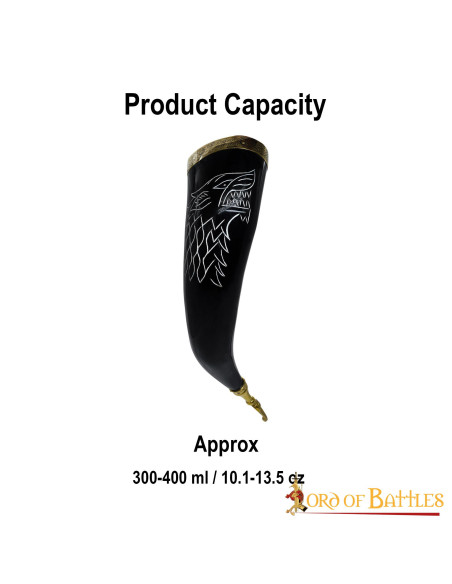 Fenrir Wolf Drinking Horn (300-400 ml.)