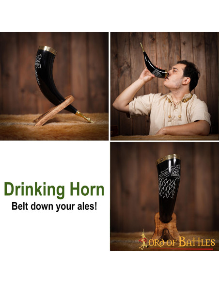 Fenrir Wolf Drinking Horn (300-400 ml.)