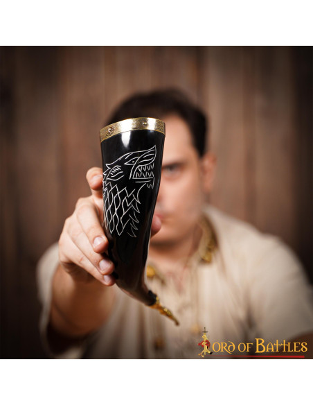Fenrir Wolf Drinking Horn (300-400 ml.)