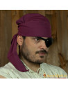 Burgundy cotton pirate bandana