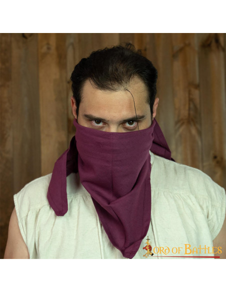 Burgundy cotton pirate bandana