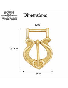 Solid brass medieval buckle 2