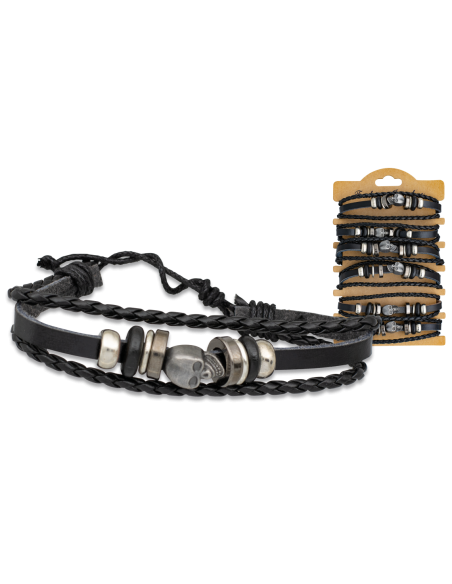 Leatherette bracelet decorated with...