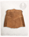 Brown suede leather skirt Nuala model