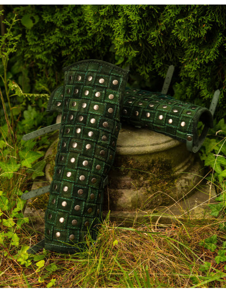 Medieval greaves rivets model Robert