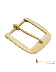 Handmade medieval buckle, pure brass