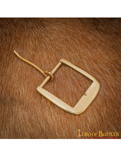 Handmade medieval buckle, pure brass 2