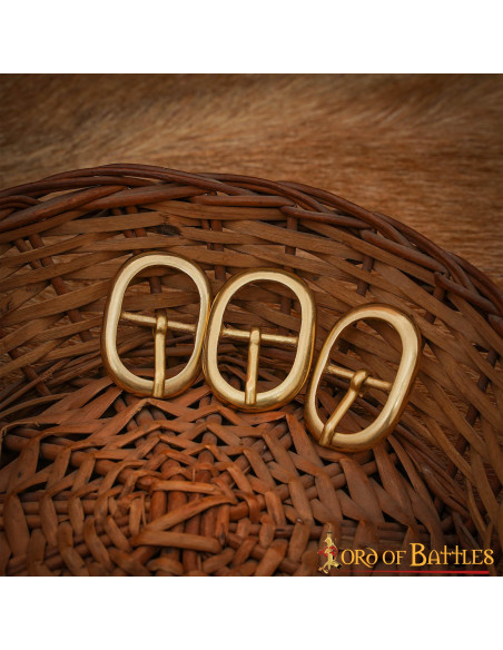 Pack of 3 medieval pure brass buckles Pack of 3 medieval pure brass buckles