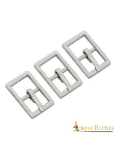 Pack of 3 small steel buckles