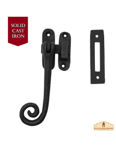 Elegant black iron window latch 2