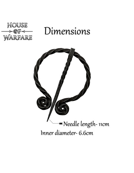 Historical hand forged iron cape closure