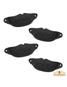 Set of 4 Victorian style handles (cast iron)