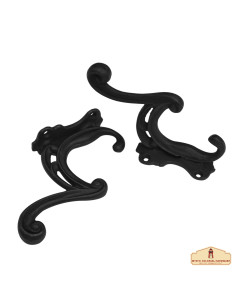 Set of 2 wall hooks (cast iron)