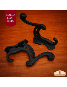 Set of 2 wall hooks (cast iron) 2