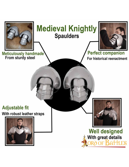 Polished Finish Fantasy Shoulder Pads...