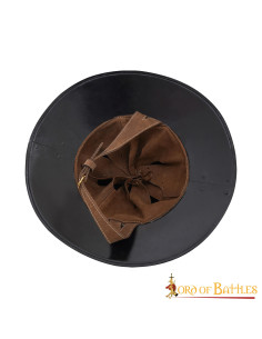 Kettle medieval helmet with genuine leather lining. 2