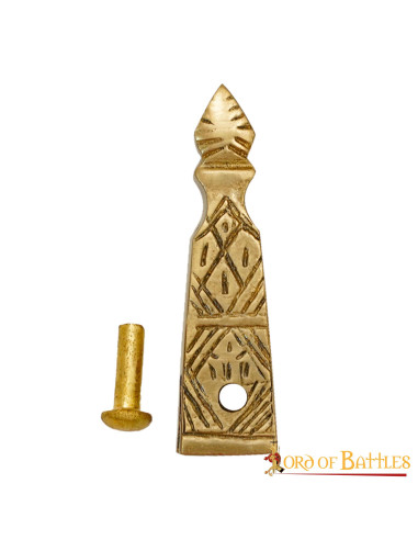 Brass tip for medieval belt (4.1 cm.)
