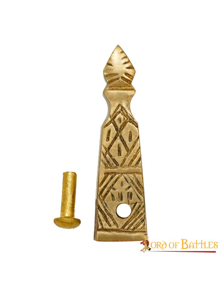Brass tip for medieval belt (4.1 cm.)