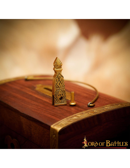 Brass tip for medieval belt (4.1 cm.)